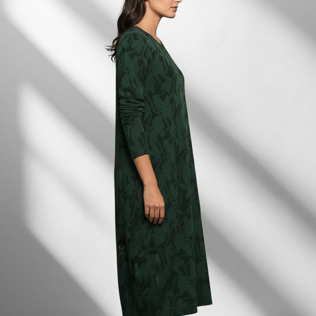 Freya Women's Long-Sleeve Winter Dress – Soft Knit Fabric Sweater Dress with Flattering Silhouette