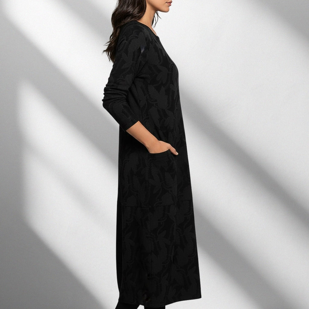 Freya Women's Long-Sleeve Winter Dress – Soft Knit Fabric Sweater Dress with Flattering Silhouette