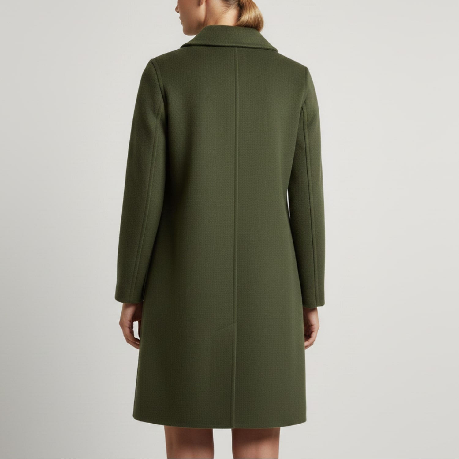 Léonie Women’s Wool Coat – Virgin Wool Overcoat with Tailored Straight Cut