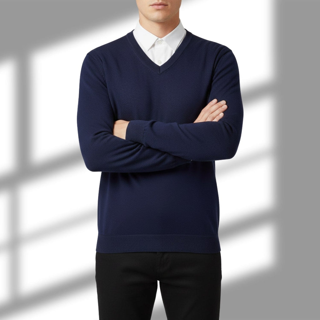Onur Men’s Knit Sweater – Lightweight V-Neck Pullover