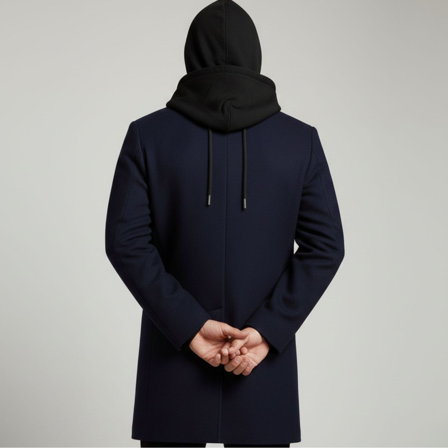 Nicolas Men’s Hooded Wool Coat – Premium Textured Winter Outerwear