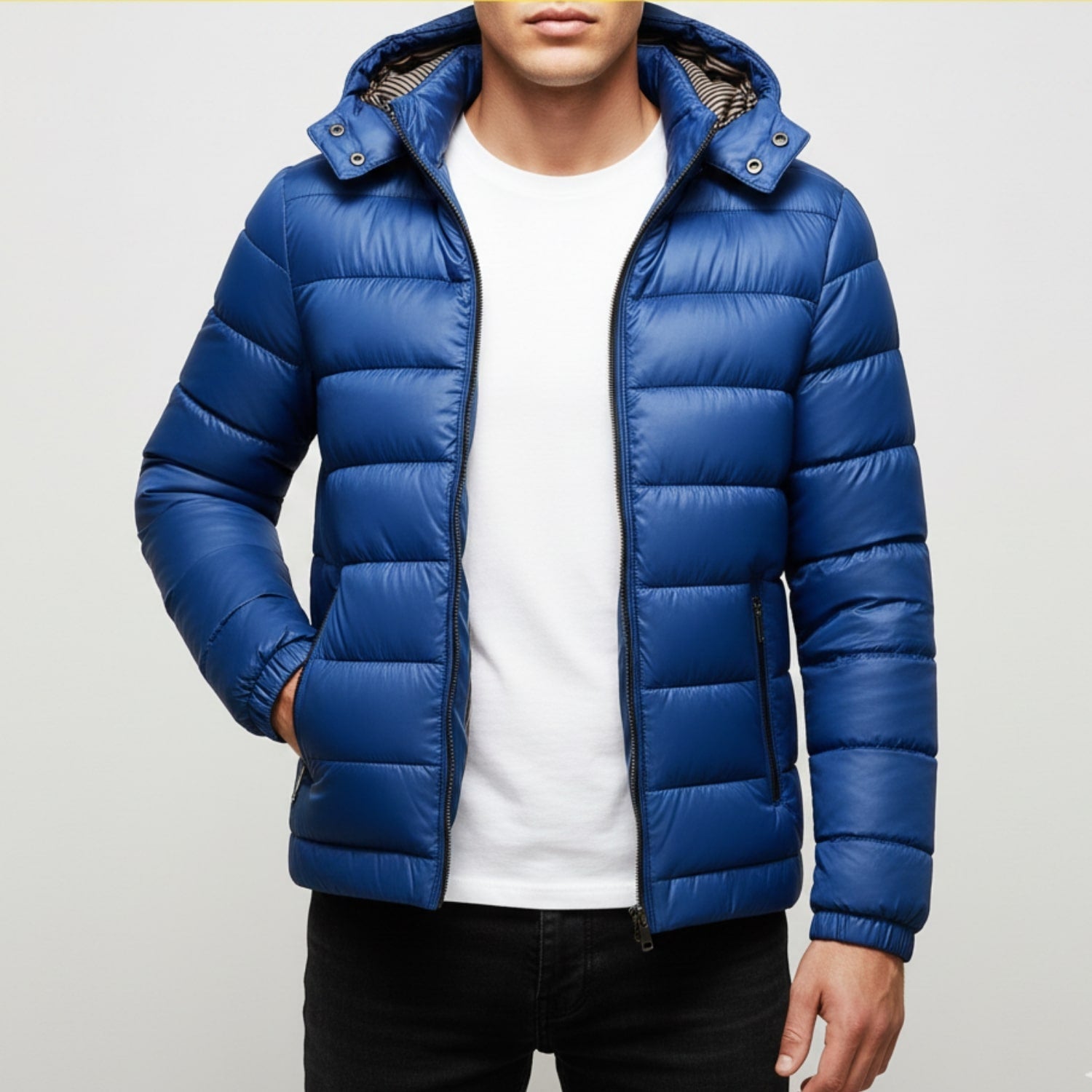 Luka Men’s Quilted Jacket – Cotton-Filled Insulated Winter Puffer Jacket