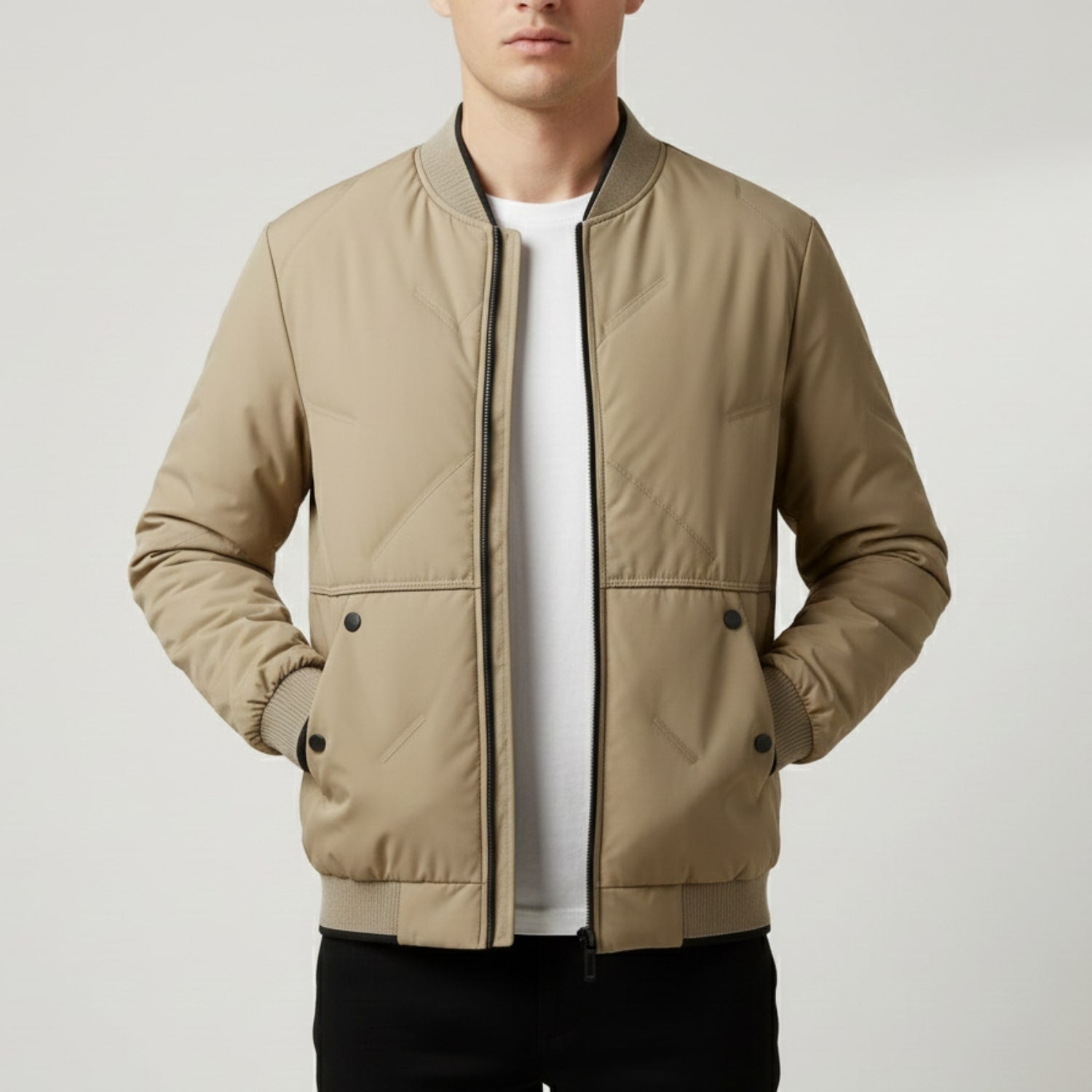 Jasper Men’s Bomber Jacket – Insulated Lightweight Jacket with Weather-Resistant Shell