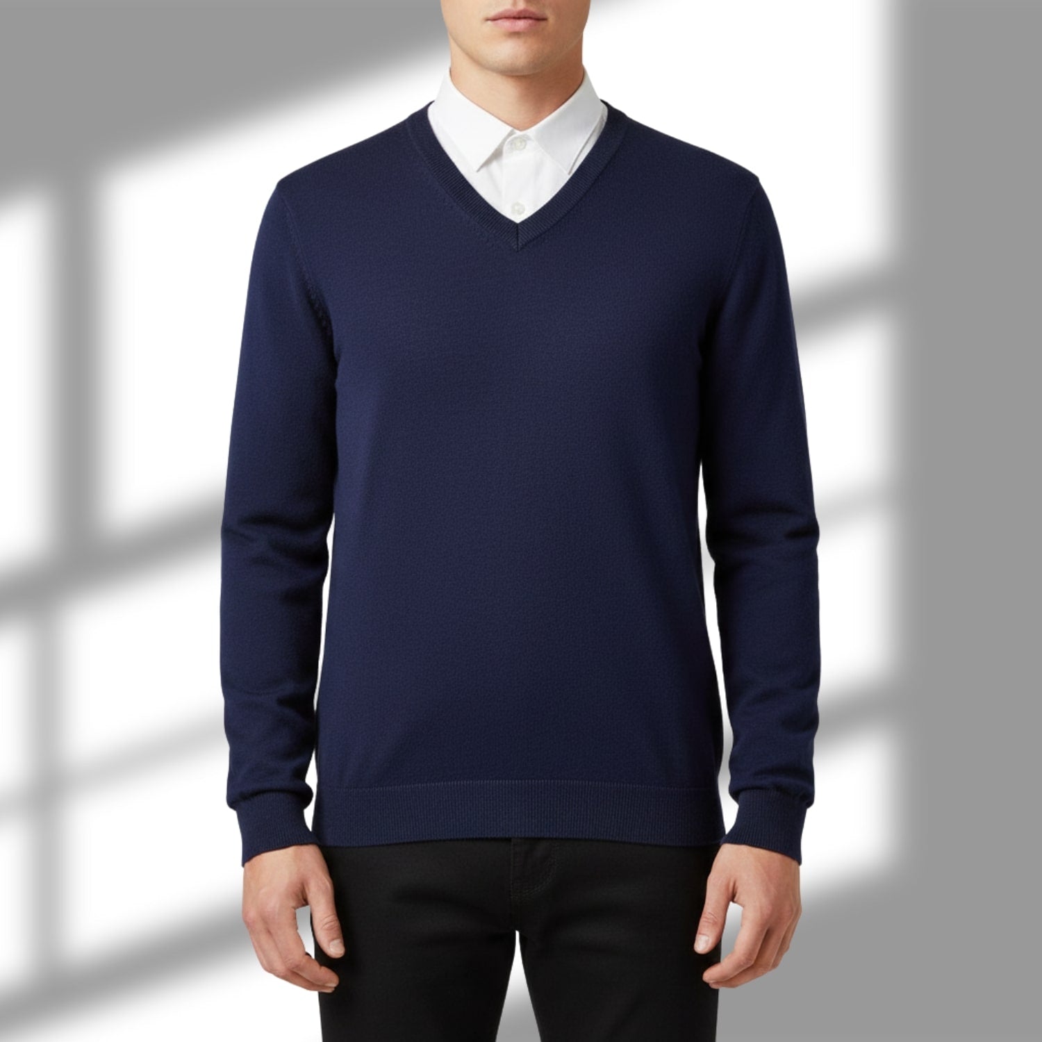Onur Men’s Knit Sweater – Lightweight V-Neck Pullover