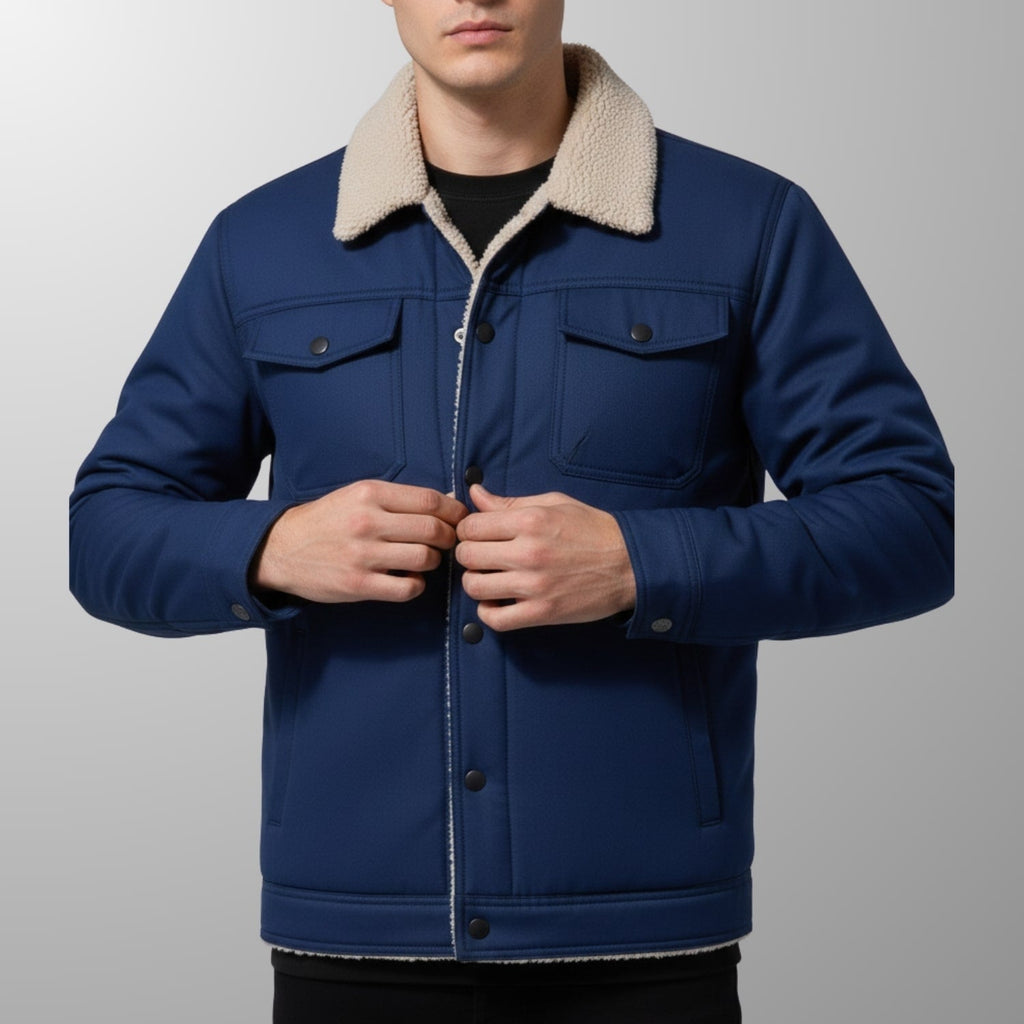 Lucien Men’s Fleece Bomber Jacket – Soft Fleece Zip Jacket with Classic Bomber Design