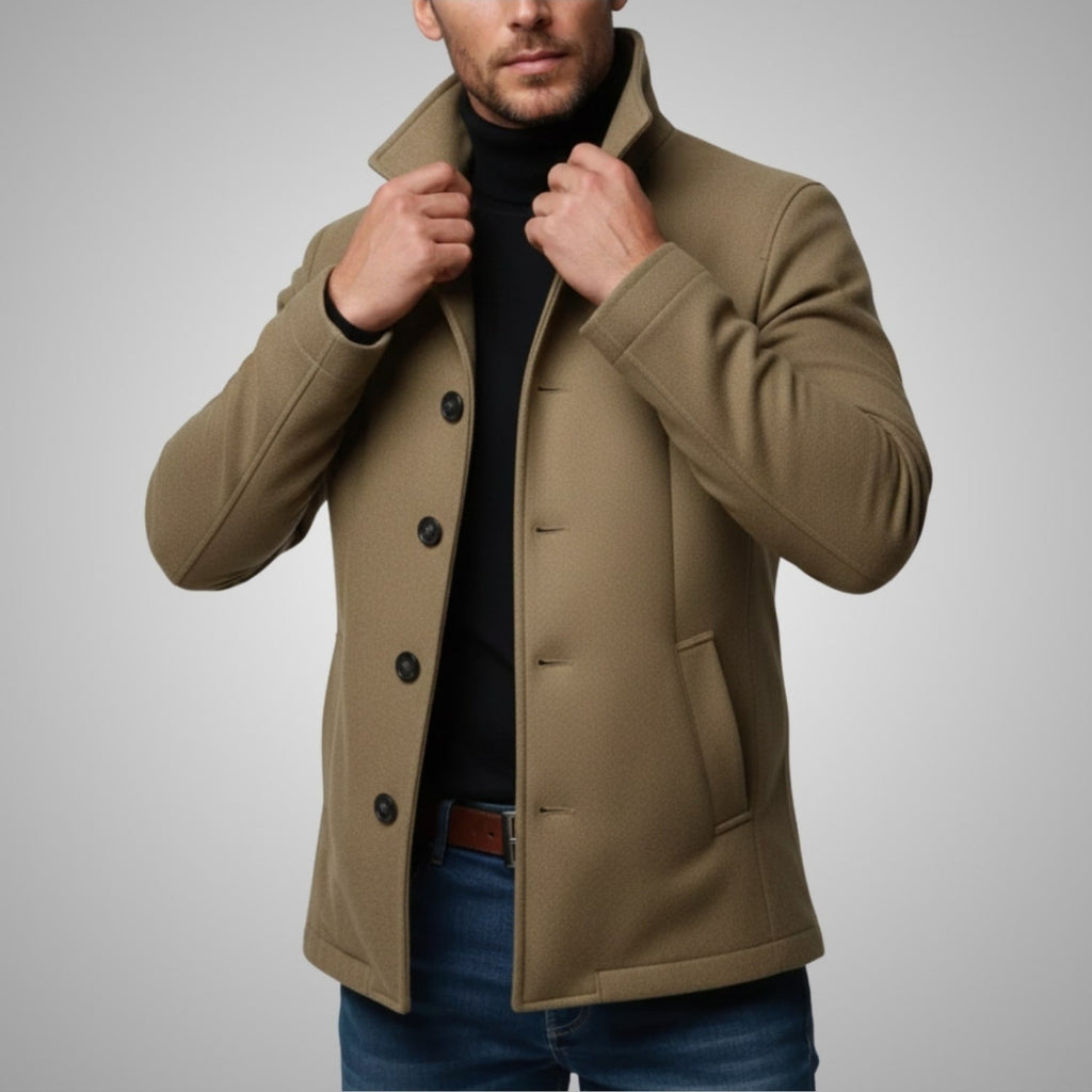Berk Men’s Wool Jacket – Tailored Premium Wool Blend Coat for Cold Weather
