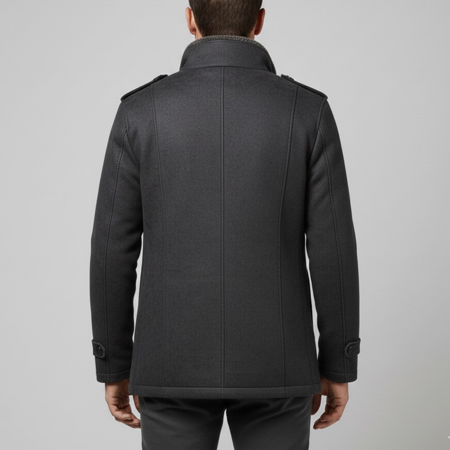 Erik Men’s Suede Jacket – Vintage Suede Overcoat with Merino Wool Lining