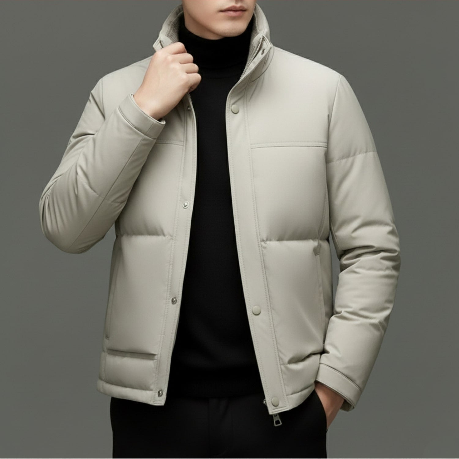 Dylan Men’s Down Jacket – High-Fill Insulated Puffer Jacket for Winter Warmth