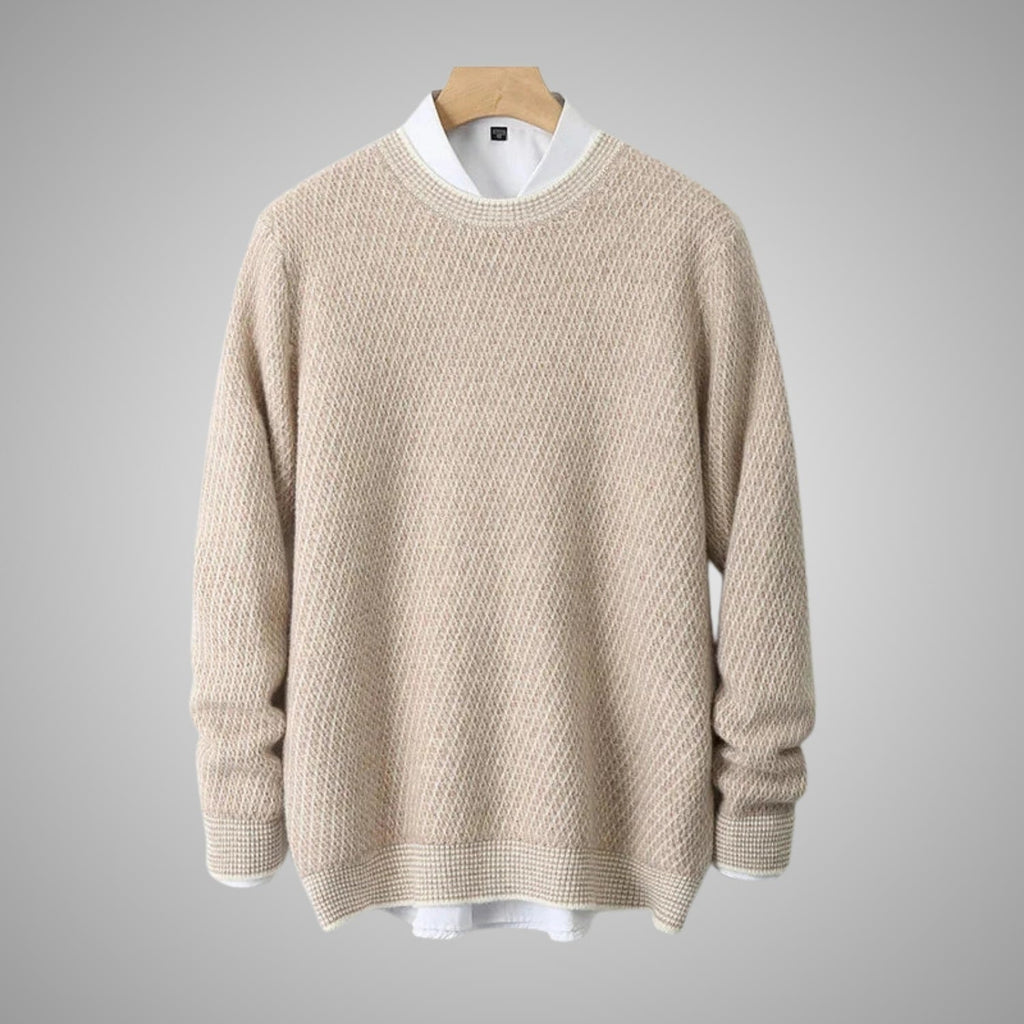 Gavin Men’s Knit Sweater – Soft Ribbed Crewneck Pullover