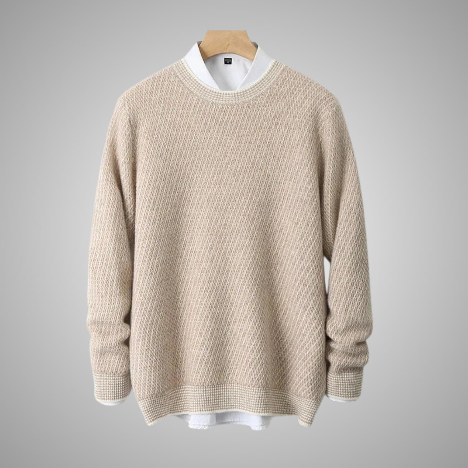 Gavin Men’s Knit Sweater – Soft Ribbed Crewneck Pullover