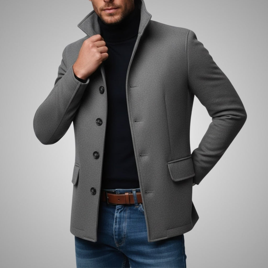 Berk Men’s Wool Jacket – Tailored Premium Wool Blend Coat for Cold Weather
