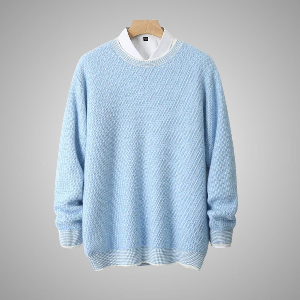 Gavin Men’s Knit Sweater – Soft Ribbed Crewneck Pullover