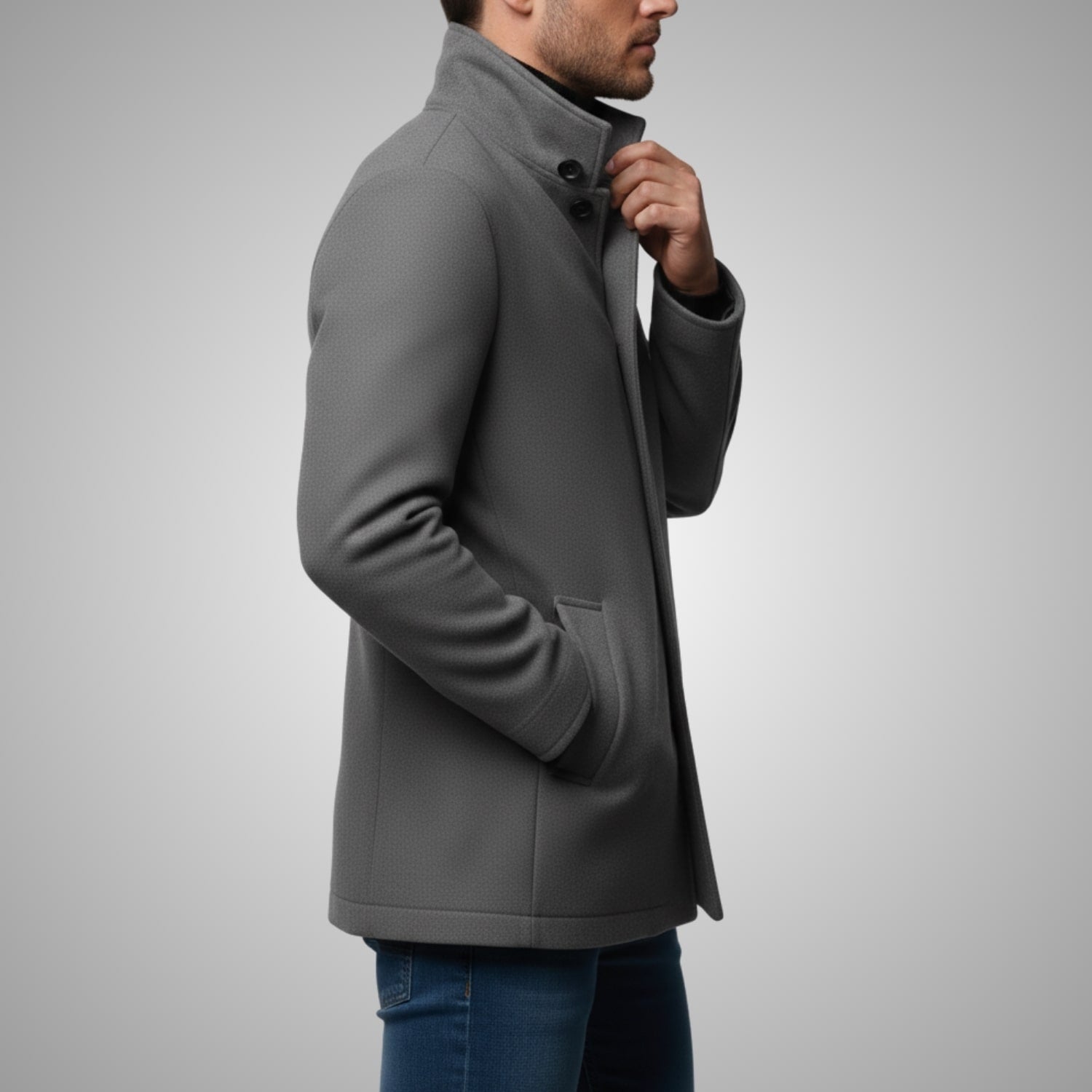 Berk Men’s Wool Jacket – Tailored Premium Wool Blend Coat for Cold Weather