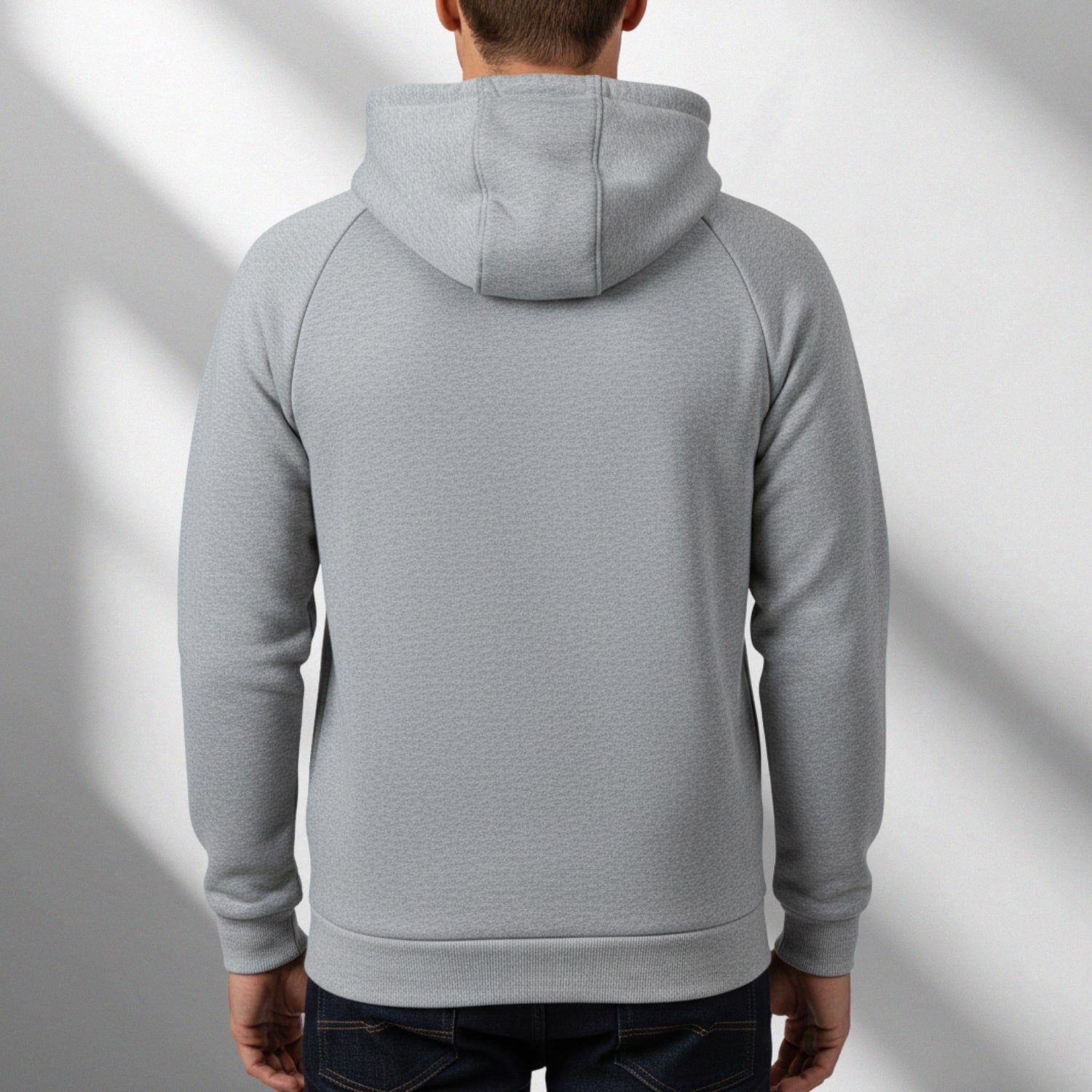 Adem Men's Zip-Up Hoodie – Heavyweight Cotton Blend Pullover with Multi-Pocket Design