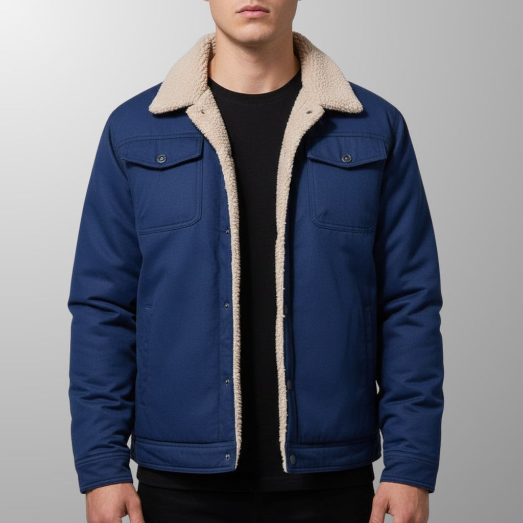 Lucien Men’s Fleece Bomber Jacket – Soft Fleece Zip Jacket with Classic Bomber Design