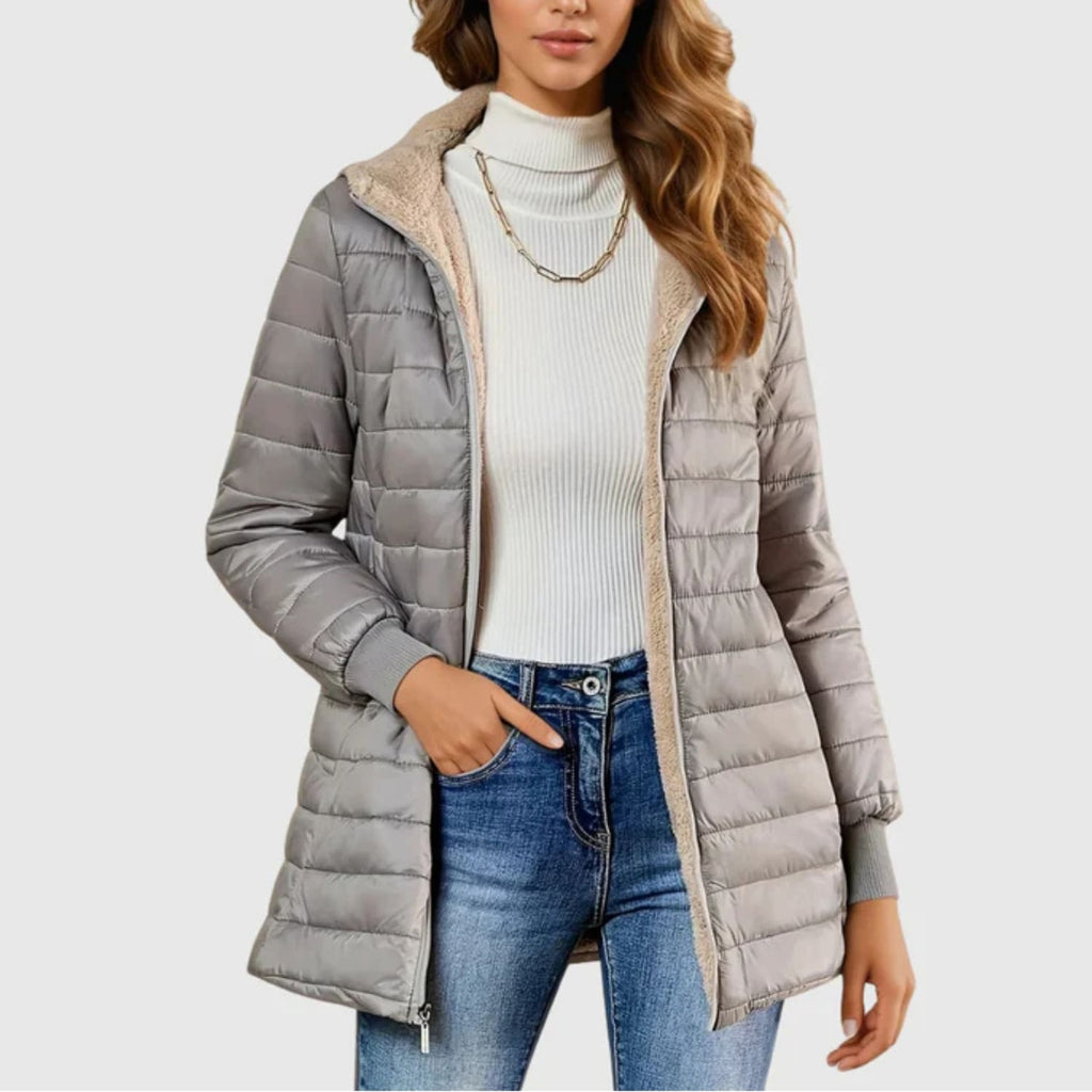 Anastasia Women’s Puffer Jacket – Long Waterproof Quilted Coat for Winter Warmth