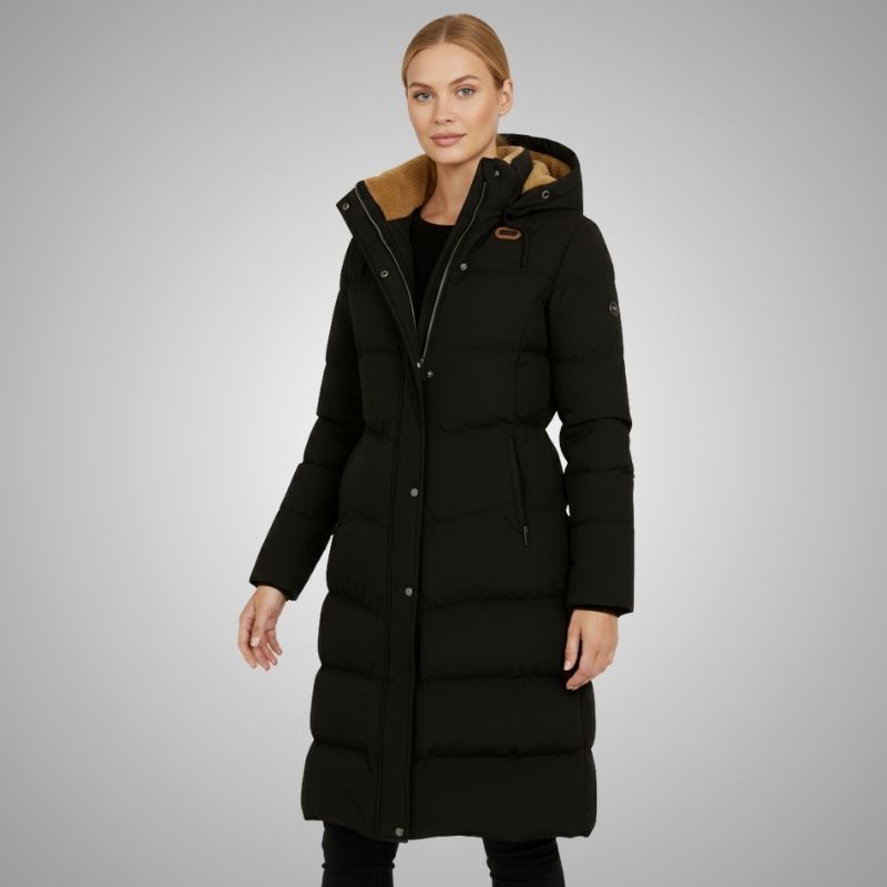 Adriana Women’s Winter Coat – Long Hooded Winter Jacket with Plush Lining