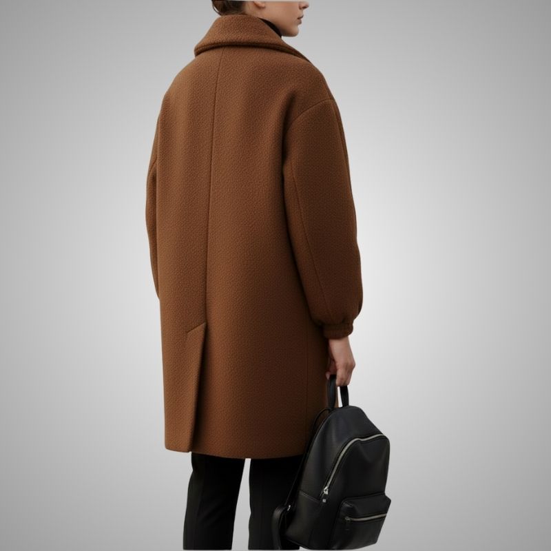 Seda Women’s Fleece Jacket – Soft Wool-Blend Vintage Winter Coat