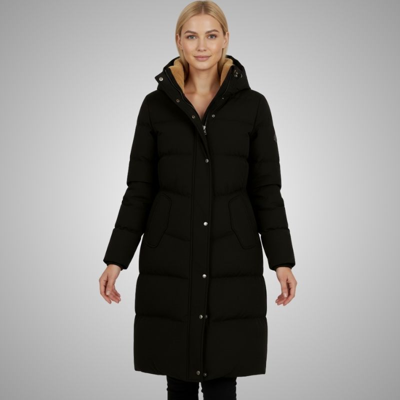 Adriana Women’s Winter Coat – Long Hooded Winter Jacket with Plush Lining