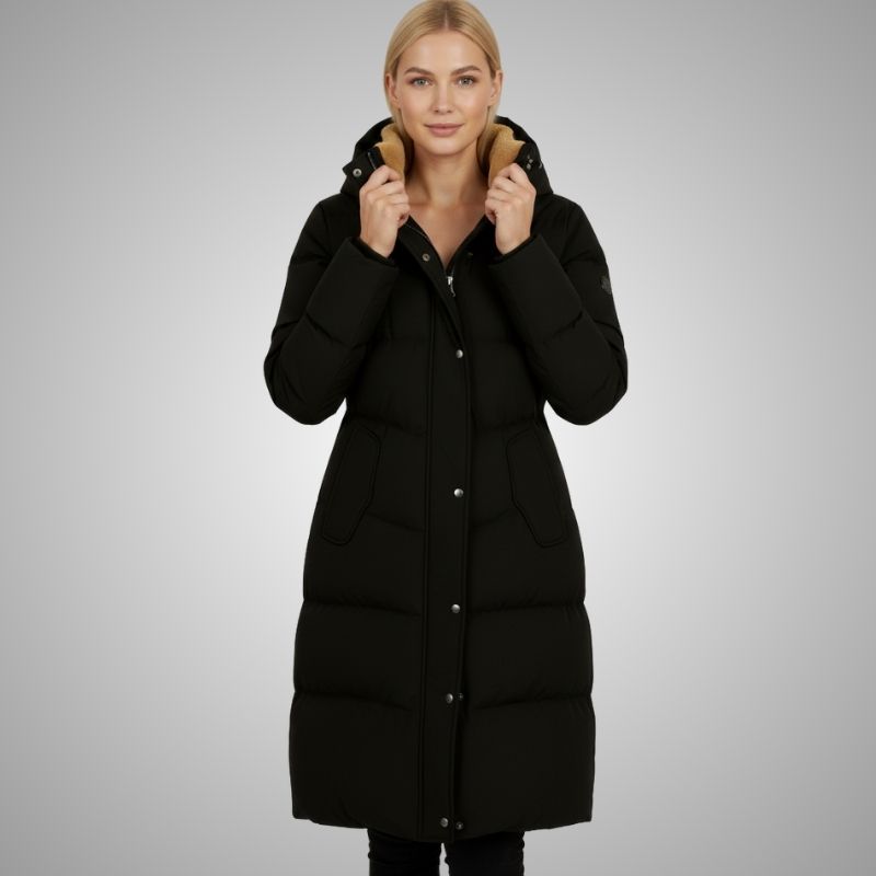 Adriana Women’s Winter Coat – Long Hooded Winter Jacket with Plush Lining