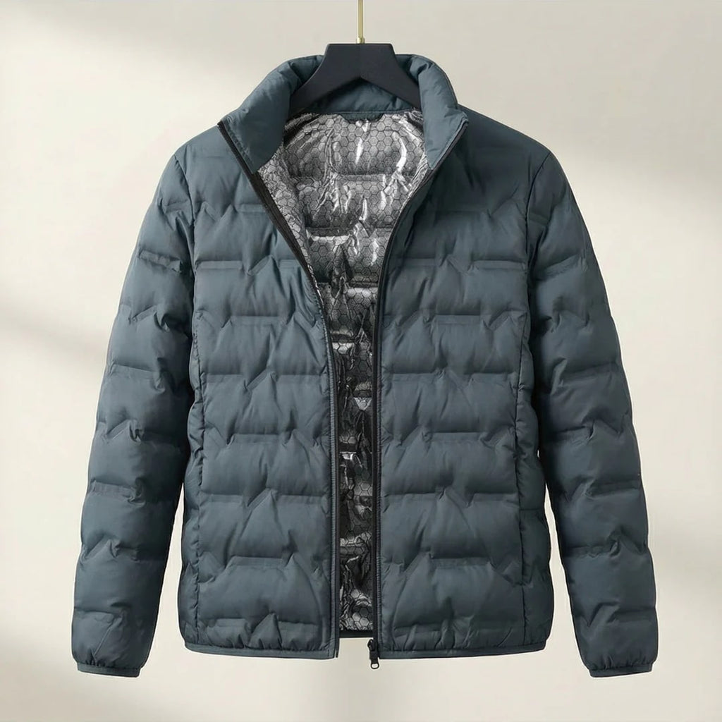 Giacomo Men’s Quilted Puffer Jacket – Lightweight Cotton-Padded Zip-Up Jacket