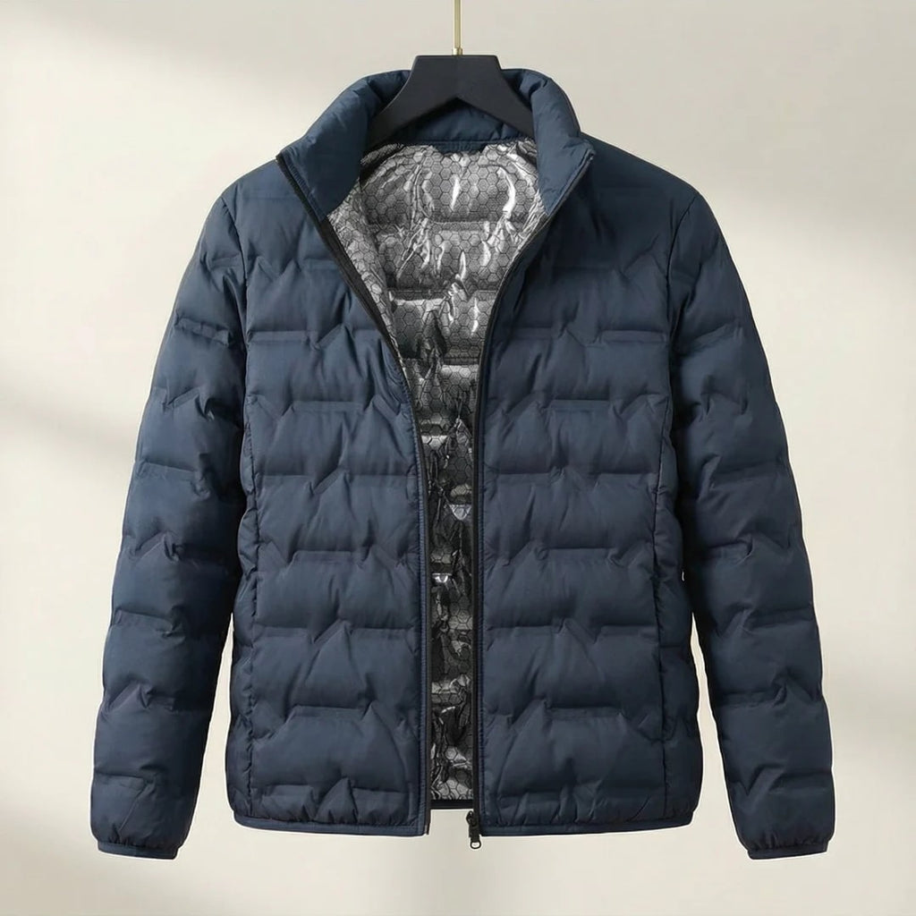 Giacomo Men’s Quilted Puffer Jacket – Lightweight Cotton-Padded Zip-Up Jacket