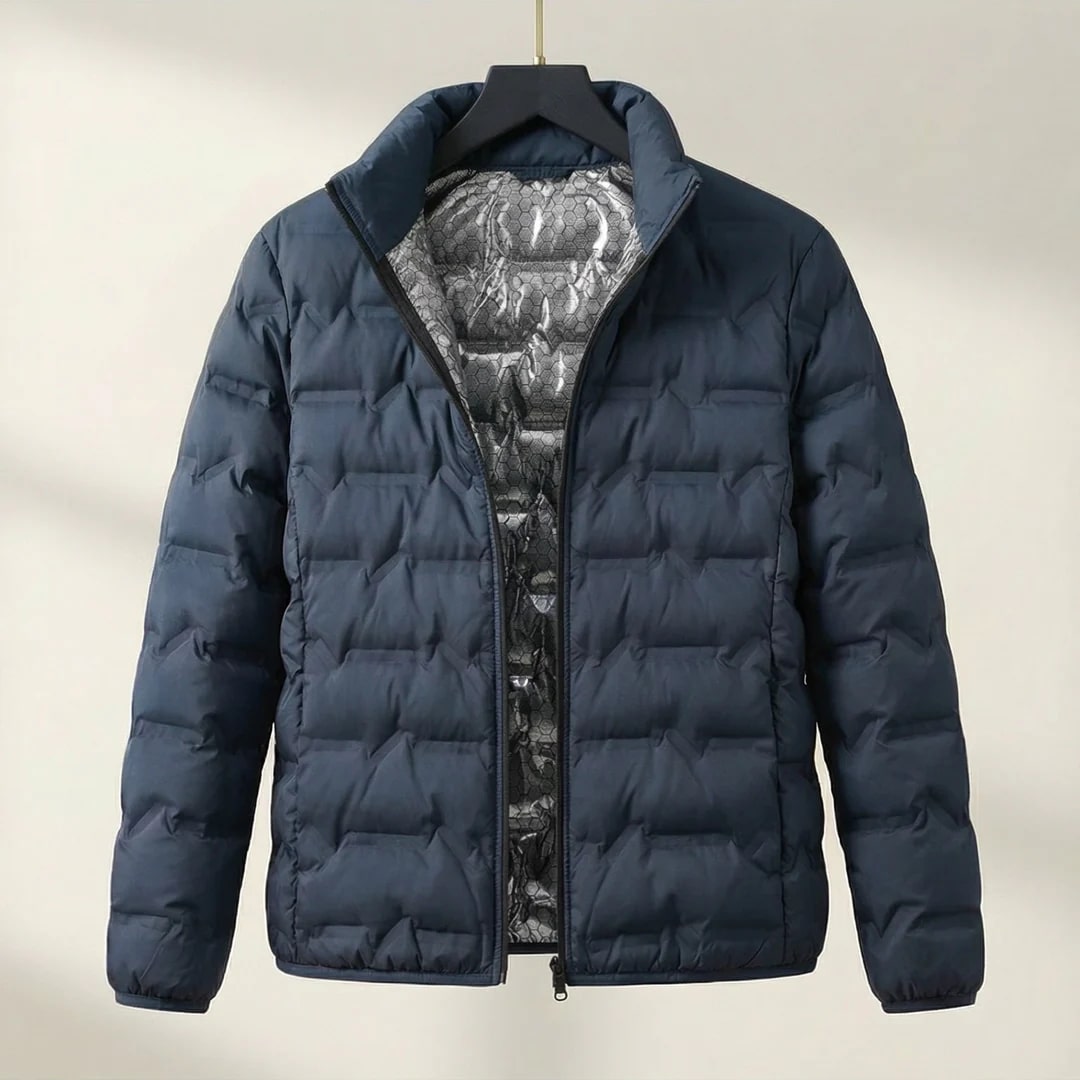 Giacomo Men’s Quilted Puffer Jacket – Lightweight Cotton-Padded Zip-Up Jacket