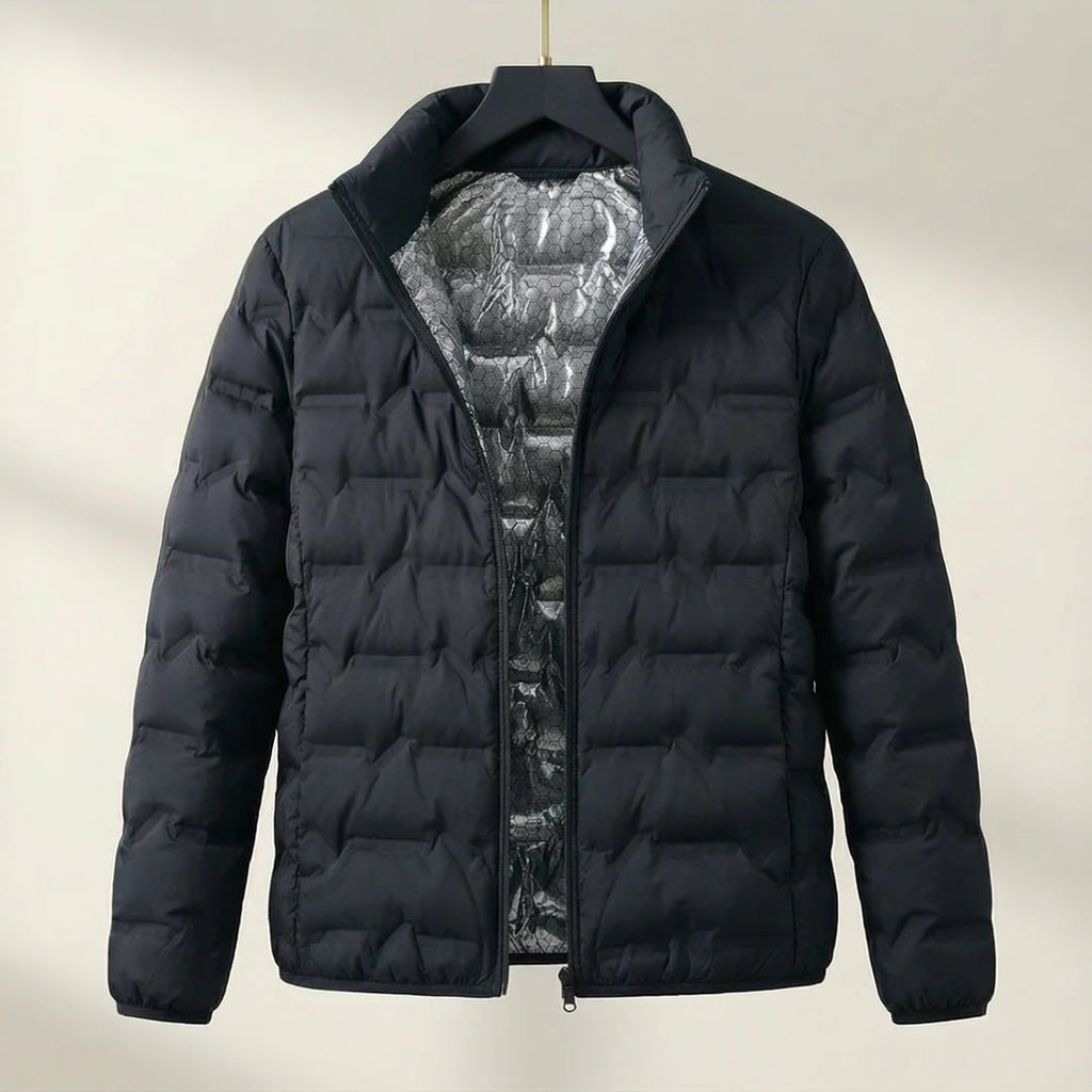 Giacomo Men’s Quilted Puffer Jacket – Lightweight Cotton-Padded Zip-Up Jacket