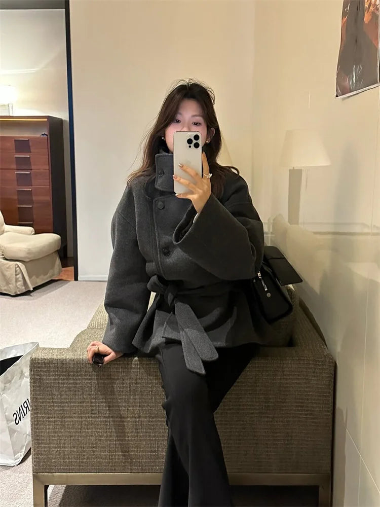 Paloma | Women’s Winter Textured High Collar Coat