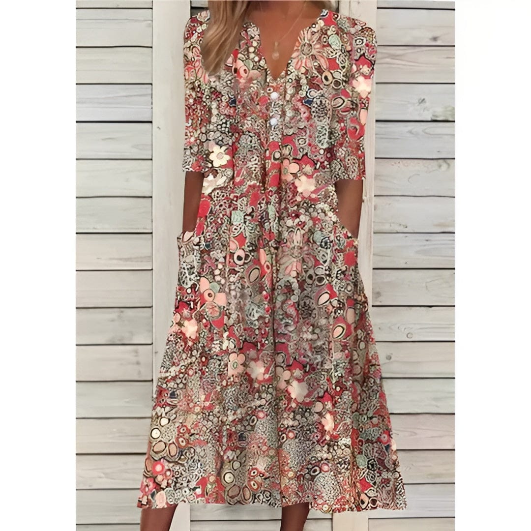 Svetlana | Floral Midi Dress