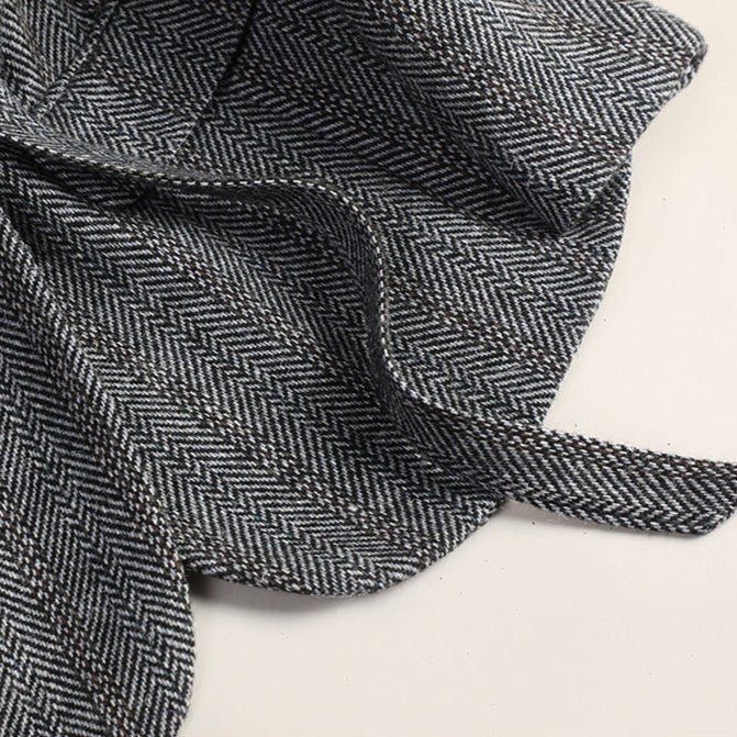 Rania Women’s Wool Jacket – Kimono-Inspired Outerwear with Obi Belt