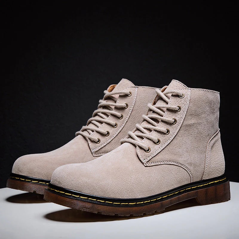 Miles Men’s Suede Boots – Lace-Up Suede with Cushioned Insole & Durable Outsole
