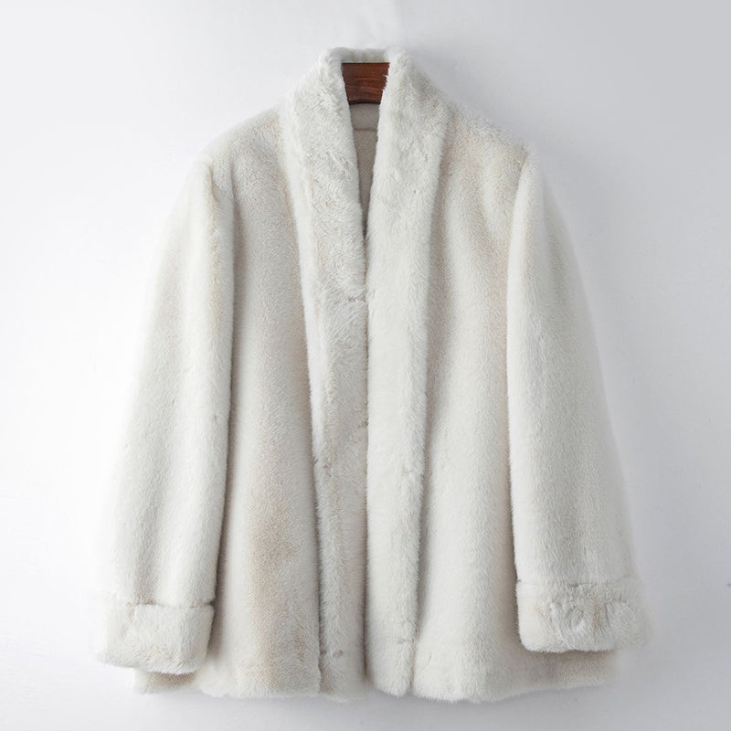 Elin Women’s Faux Fur Coat – Mid-Length Winter Jacket