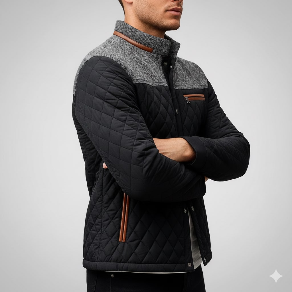 Gabriel Men’s Puffer Jacket – Lightweight Quilted Zip-Up Jacket