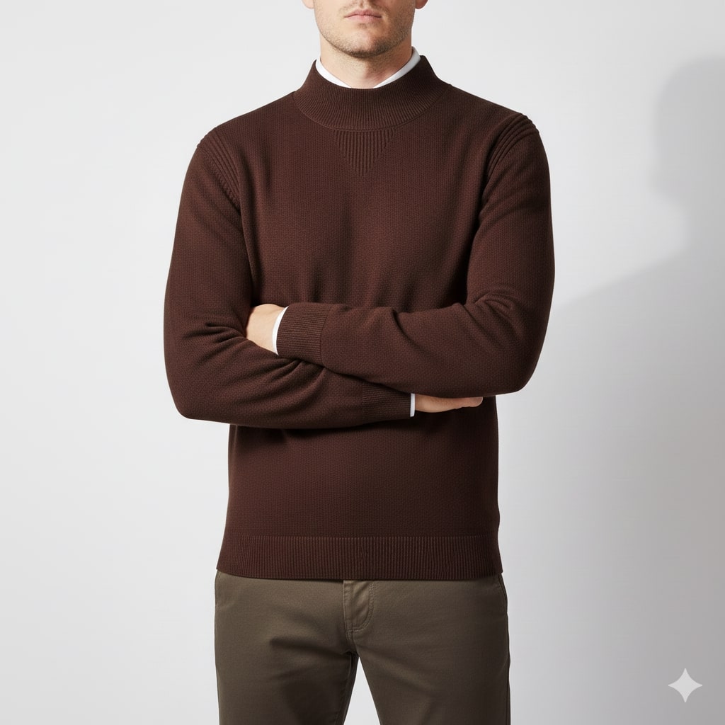 Thomas Men’s Knit Sweater – Soft Ribbed Crewneck Pullover