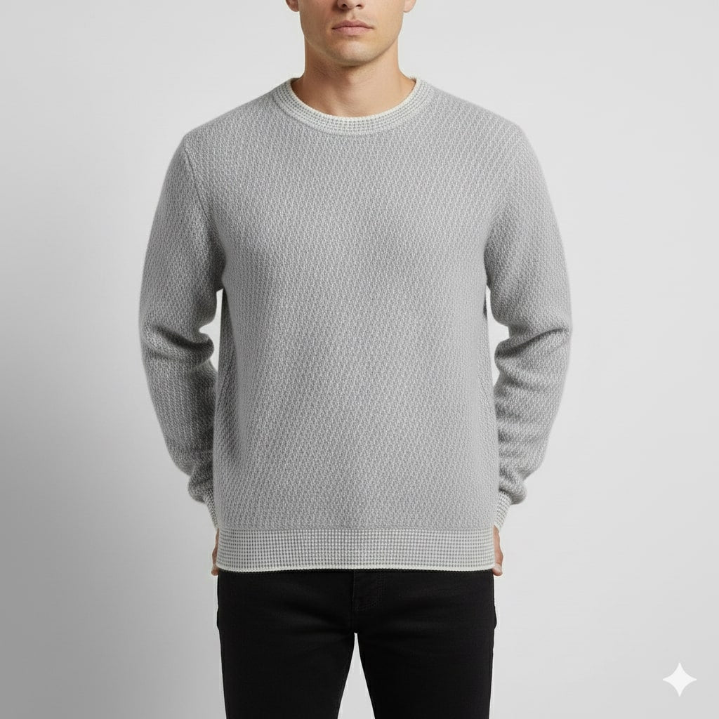 Gavin Men’s Knit Sweater – Soft Ribbed Crewneck Pullover