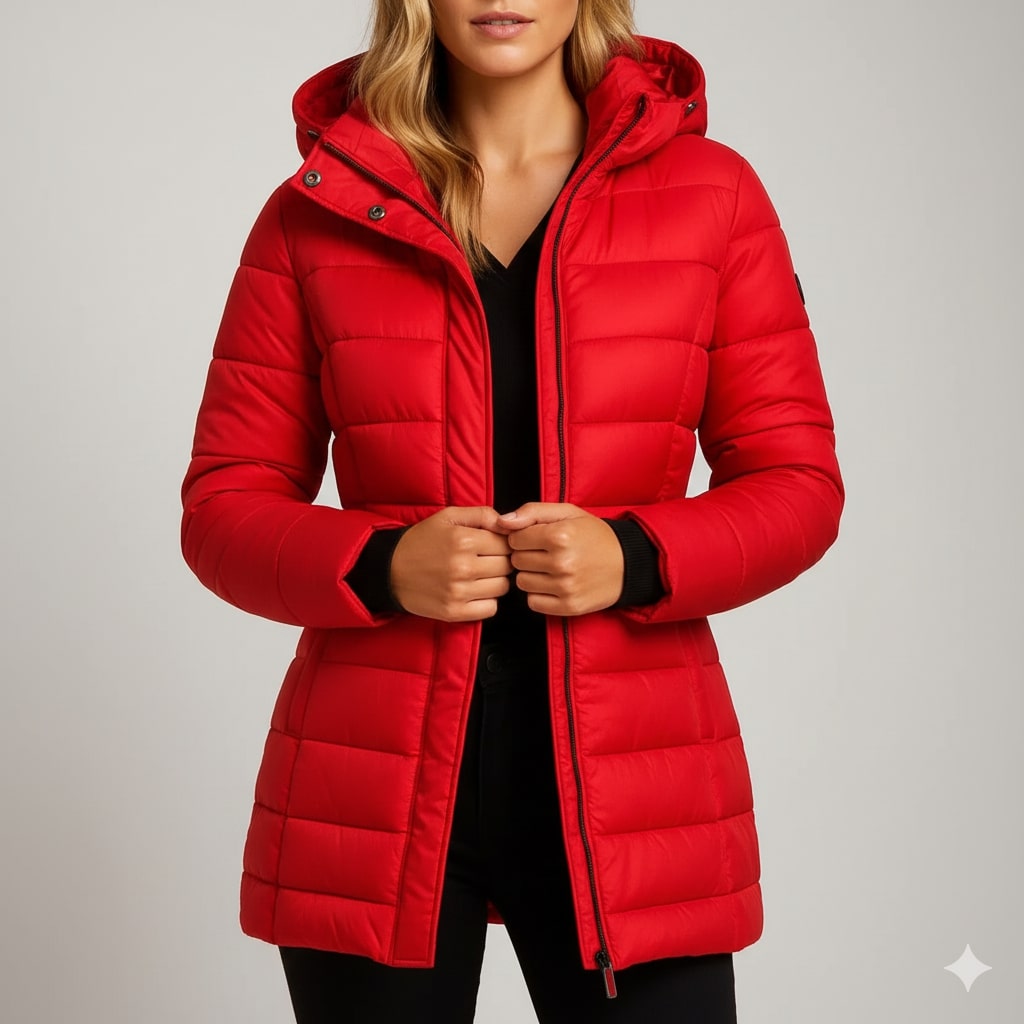Agnieszka Women’s Puffer Jacket – Quilted Hooded Lightweight Winter Coat
