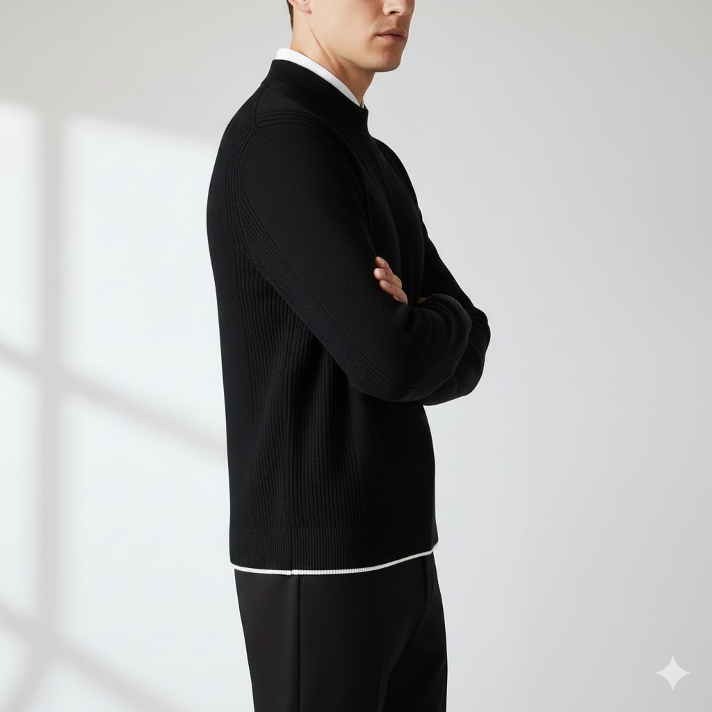 Thomas Men’s Knit Sweater – Soft Ribbed Crewneck Pullover