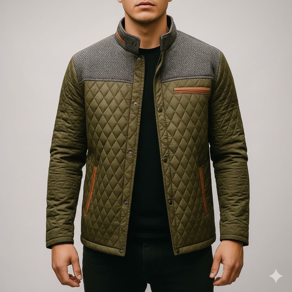 Gabriel Men’s Puffer Jacket – Lightweight Quilted Zip-Up Jacket