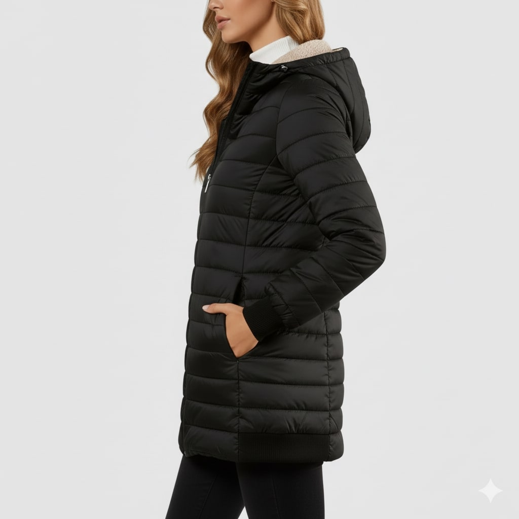 Anastasia Women’s Puffer Jacket – Long Waterproof Quilted Coat for Winter Warmth