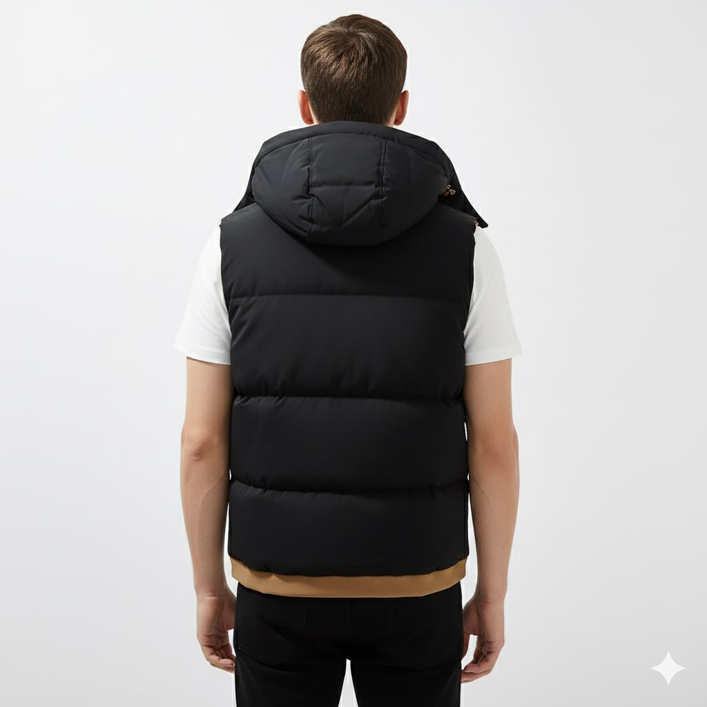 Matej Men’s Puffer Vest – Insulated Lightweight Outerwear with Detachable Hood