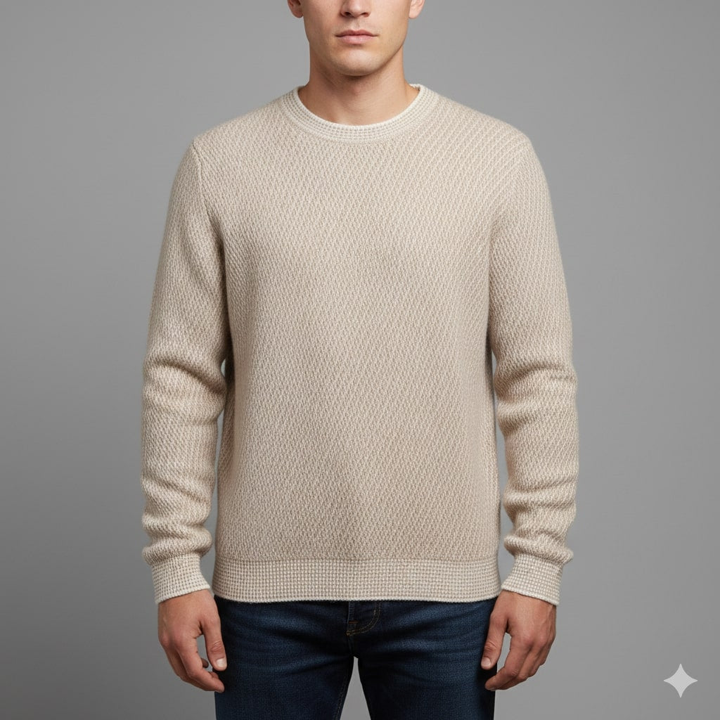 Gavin Men’s Knit Sweater – Soft Ribbed Crewneck Pullover