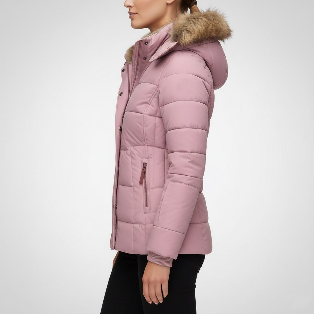 Victoria Women’s Winter Jacket – Insulated Zip-Up Hooded Jacket