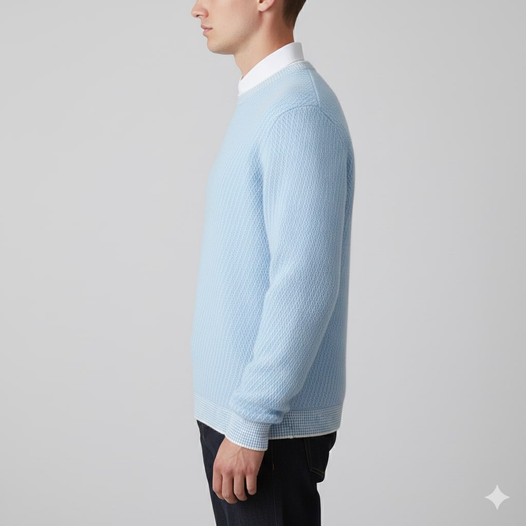 Gavin Men’s Knit Sweater – Soft Ribbed Crewneck Pullover