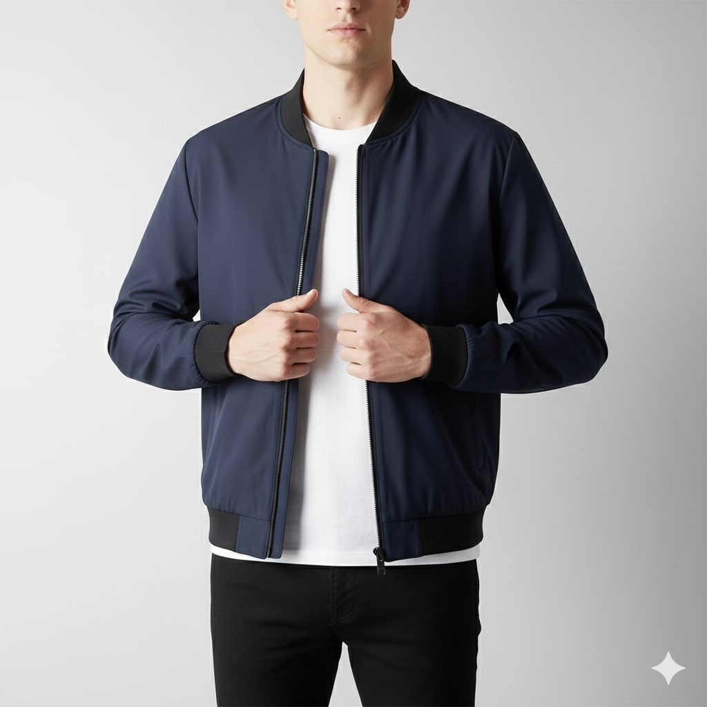 Arda Men’s Bomber Jacket – Wind-Resistant Softshell Lightweight Jacket