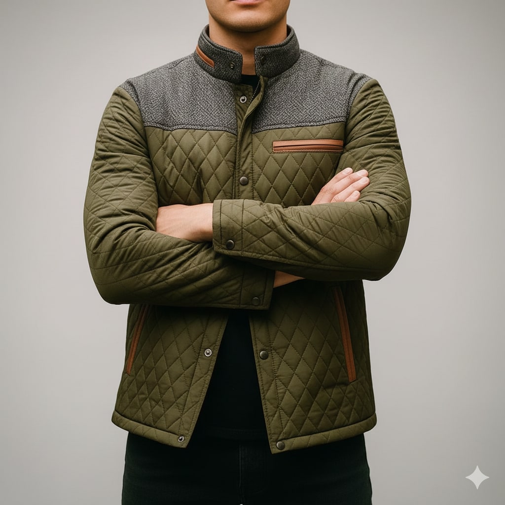 Gabriel Men’s Puffer Jacket – Lightweight Quilted Zip-Up Jacket