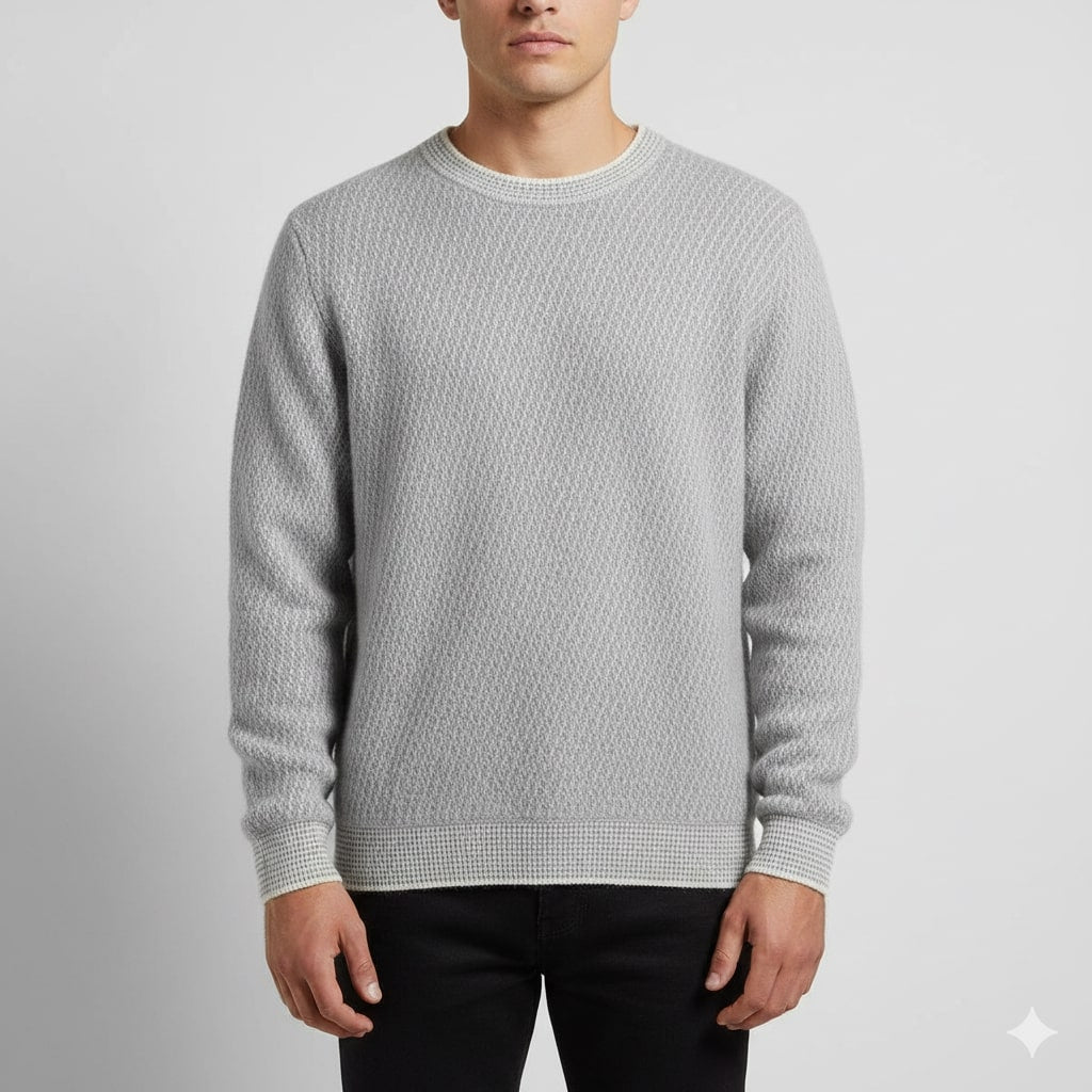 Gavin Men’s Knit Sweater – Soft Ribbed Crewneck Pullover