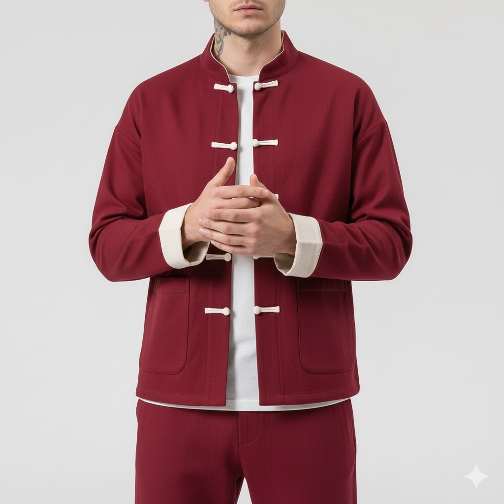 Axel Men’s Lightweight Jacket – Soft Cotton Jacket with Knot-Button Closure