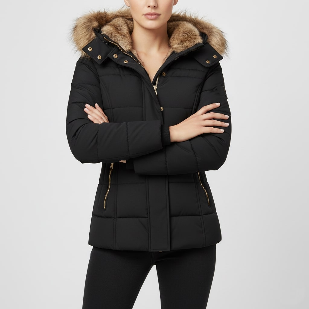 Victoria Women’s Winter Jacket – Insulated Zip-Up Hooded Jacket