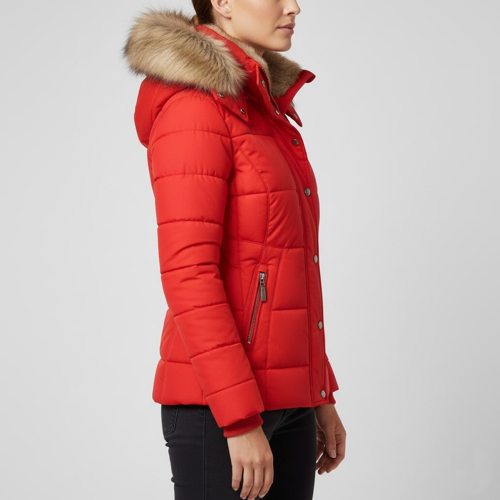 Victoria Women’s Winter Jacket – Insulated Zip-Up Hooded Jacket